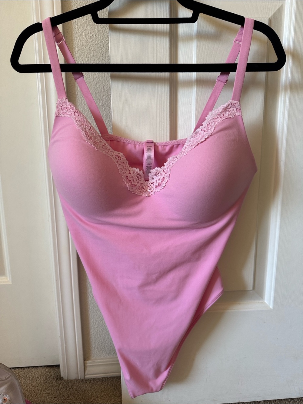 RARE!!!!!! Fits everybody lace push-up thong bodysuit Color BUBBLEGUM!!!!!!